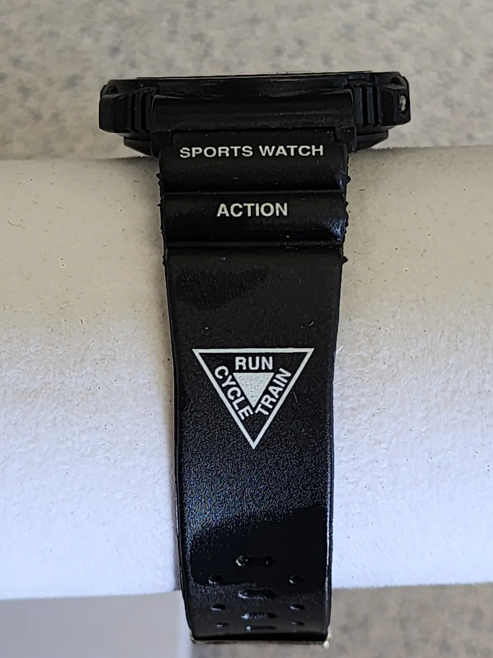 Vintage Black Digital Sports Watch Animated Multi Sport Display Retro Quartz
